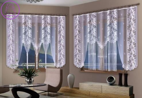 Záclona bílá kusová žakárová 175x125cm W-Fantazie