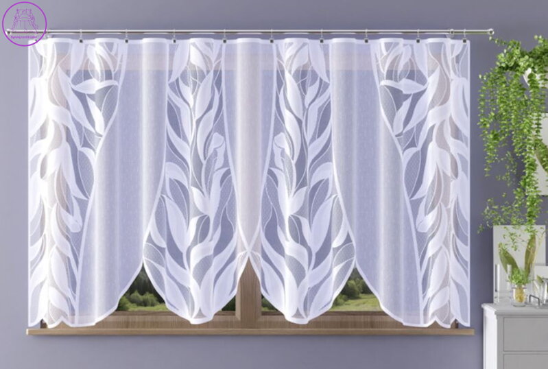 Záclona bílá kusová žakárová 400x160cm W-Salvatera