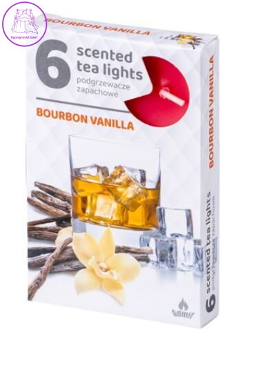 Vonné čajové svíčky 6ks - Bourbon Vanilla ( 22584 )