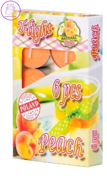 Čajové vonné svíčky 6ks - Peach ( 27485 )