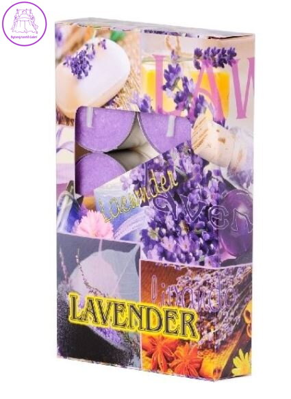 Čajové vonné svíčky 6ks - Lavender ( 27483 )