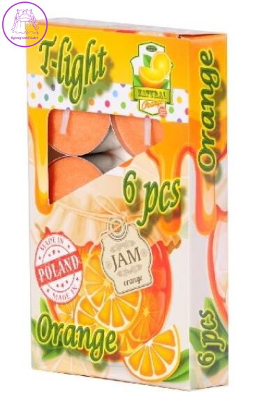Čajové vonné svíčky 6ks - Orange ( 27492 )