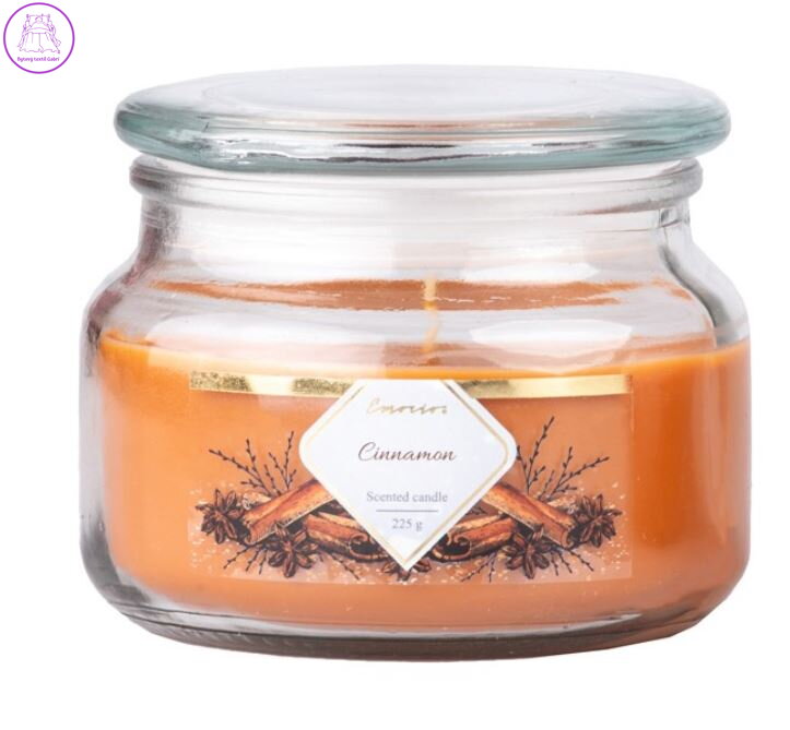 Emocio Sklo 100x79 mm se skleněným víčkem Cinnamon vonná svíčka ( 41301 )