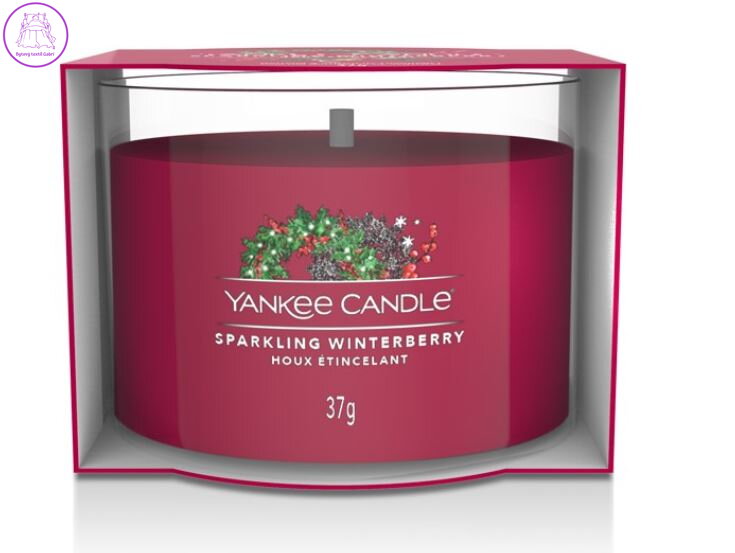 Yankee Candle plněná votivní svíčka ve skle - SPARKLING WINTERBERRY ( 42897 )