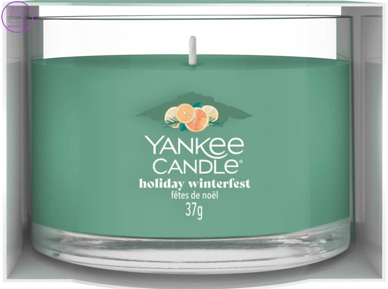 Yankee Candle plněná votivní svíčka ve skle - HOLIDAY WINTERFEST ( 43483 )