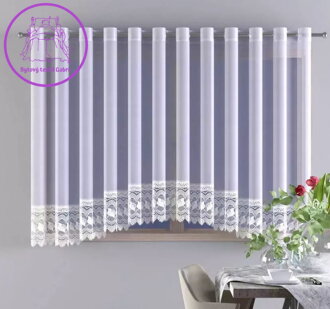  Záclona voálová bílá s krajkou 300x160cm W-Adrianna 2-2023