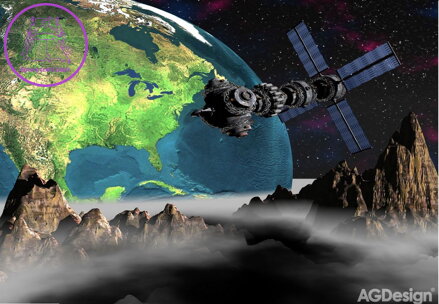 Fototapeta standard papírová - FTS 0094  pohled na Zemi z vesmíru 360x254cm - 4 dílná 2022