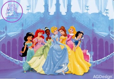 Dětská fototapeta standard papírová - FTD 0264 Disney Princezny a zámek 360x254cm - 2022