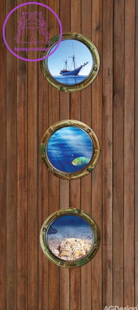 Fototapeta vliesová vertical - FTNV 2902 lodní okna 90x202cm - 1 dílná