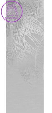  Vliesová fototapeta 90x270cm - FTNVL 3726 Světlé peří na šedém