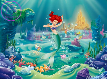 Dětská fototapeta vliesová premium collection - FTDN 5004 Disney Ariela 360x270cm - 2022