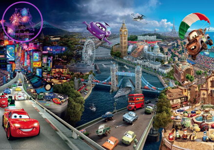 Dětská fototapeta vliesová premium collection - FTDN 5051 Disney Cars 360x270cm - 2022