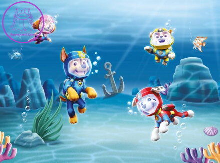  Vliesová dětská fototapeta 360x270cm - FTDNXXL 5076 Paw Patrol-2022
