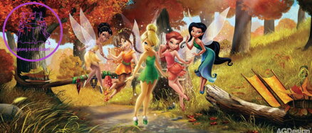 Dětská fototapeta vliesová horizontal - FTDNH 5307 Disney víly v lese 202x90cm - 2022