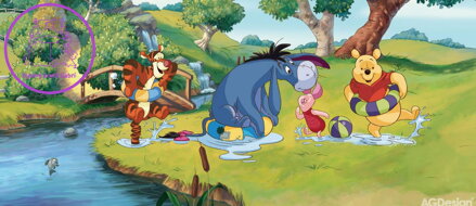 Dětská fototapeta vliesová horizontal - FTDNH 5315 Disney Medvídek Pú 202x90cm - 1 dílná-2022