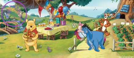 Dětská fototapeta vliesová horizontal - FTDNH 5316 Disney Medvídek Pú piknik 202x90cm - 1 dílná