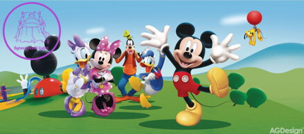 Dětská fototapeta vliesová horizontal FTDNH - 5343 Disney Mickey a kamarádi 202x90cm - 2022