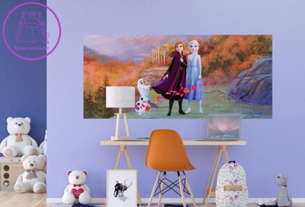  Vliesová dětská fototapeta 202x90cm - FTDNH 5387 Disney Frozen Anna a Elsa-2022
