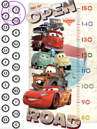 Samolepící dekorace dětská Disney Cars - DK 894-2025
