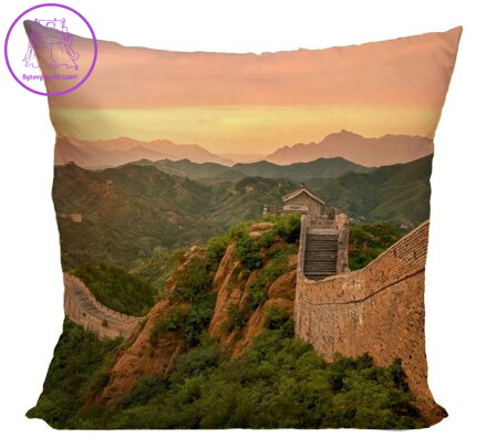 Fotopolštářek 40x40cm s efektem 3D - Čínská zeď
