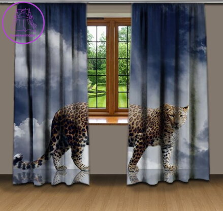 Zatemňovací závěsy black out 3D efekt 2x130x250cm - Gepard