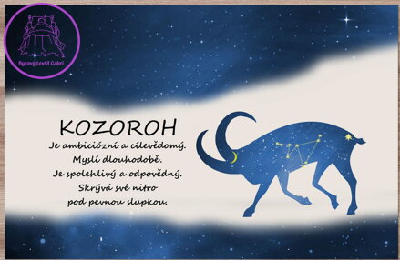 Prostírání Kozoroh (22.12. - 20.1.) - modré