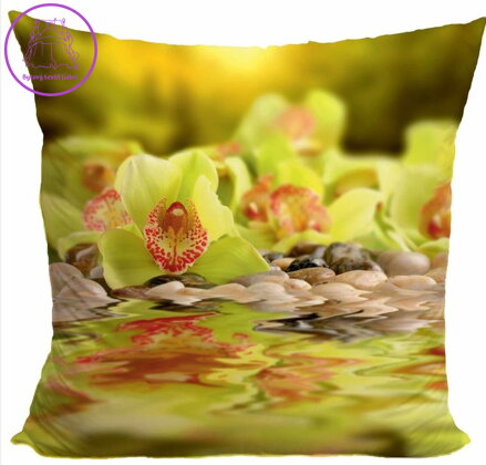 Fotopolštářek s efektem 3D - Orchidea zelená