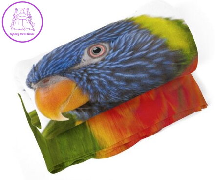 Fleecová fotodeka - Papoušek více rozměrů 