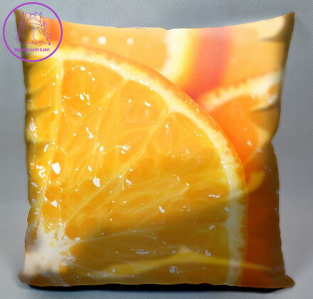 Fotopolštářek s efektem 3D - Pomeranč 40x40cm