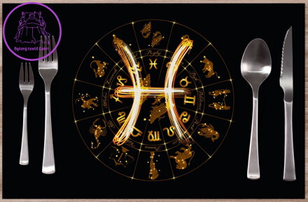 Prostírání na stůl - Symbol znamení Ryby (21.1. - 20.3.) 