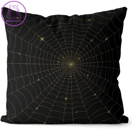  Fotopolštářek s 3D efektem 40x40cm - Spiderweb gold