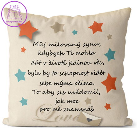 Fotopolštářek s citáty - Můj milovaný synu