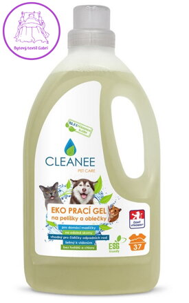 CLEANEE PET CARE EKO Prací gel na pelíšky a oblečky pro domácí mazlíčky 1,5l