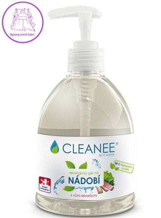 CLEANEE EKO gel na NÁDOBÍ s vůní rebarbory 500 ml s dávkovačem