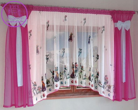 Dětský voálový komplet obloukový 300x160cm Fir-Čarodejky