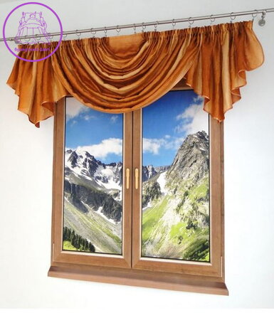 Draperie z tergalety mačkané Fir-Kinga ( více barev )