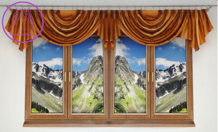 Draperie z tergalety mačkané Fir-Kinga 3 ( více barev )