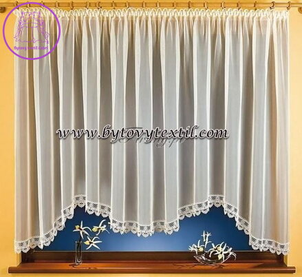 Voálová záclona s krajkou 400x160cm Fir-M004