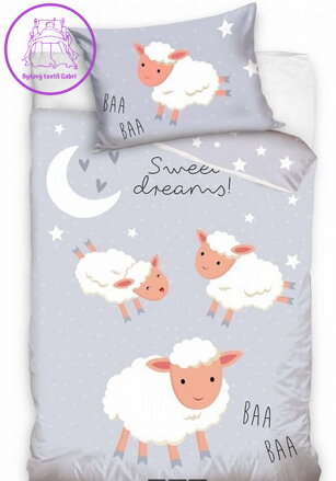 Povlečení bavlna do postýlky - Ovečky Sweet Dreams