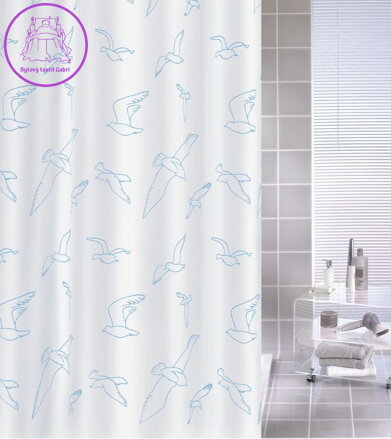 Koupelnový textilní závěs Birdie 180x200cm 2024