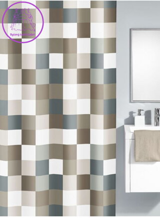 Koupelnový textilní závěs Check 180x200cm ( více barev ) 2022