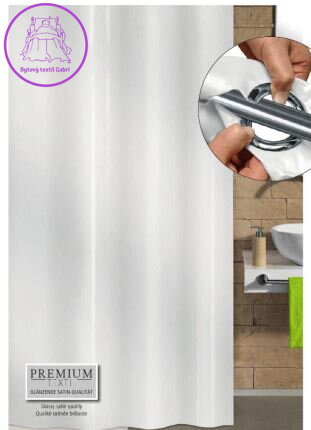  Koupelnový textilní závěs Hook On 180x200cm bílý-2022