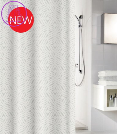  Koupelnový textilní závěs Style180x200cm stříbrný-2022