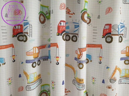  Metrážová  dětská dekorační látka bavlněná šíře 140cm Lag-Twister Truck Doodle A02-2025