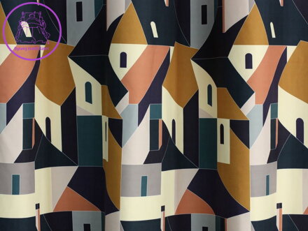 Metrážový dekorační závěs se vzorem šíře 150cm Lag-Dozmat 03