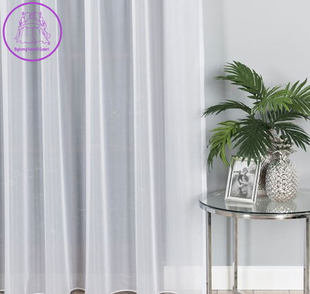 Metrážový voál bílý nehořlavý výška 330cm s olůvkem Gabri-000101/FRE-2026 