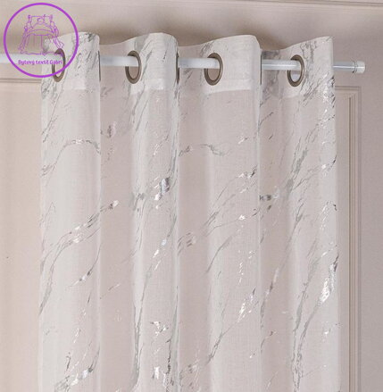 Záclona kusová se stříbrným potiskem 140x250cm na kroužky Gabri-Marma 2026