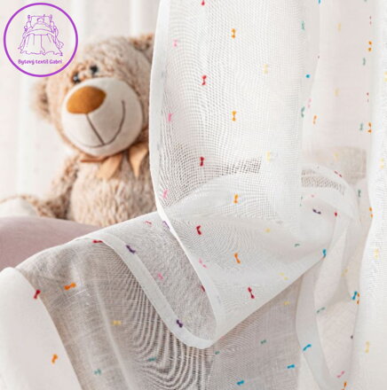 Metrážová záclona vyšívaná bílá se vzorem výška 300cm Gabri-Aura 627041-2026