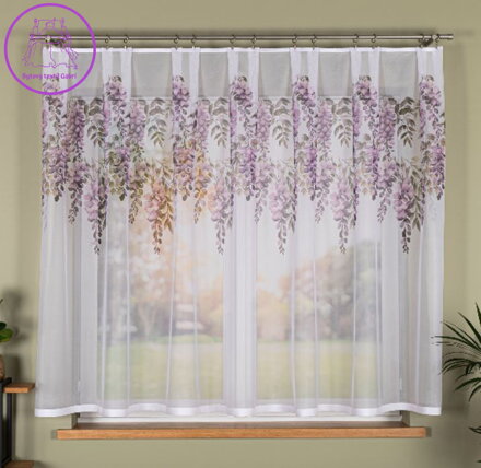 Metrážové záclony žakárové barevné se vzorem Gabri-D00309 WISTERIA