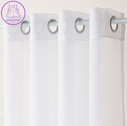 Záclona kusová bílá na kroužky 200x250cm Gabri-Etamina-2026